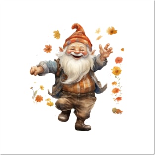 Autumn Happy Gnome #8 Posters and Art